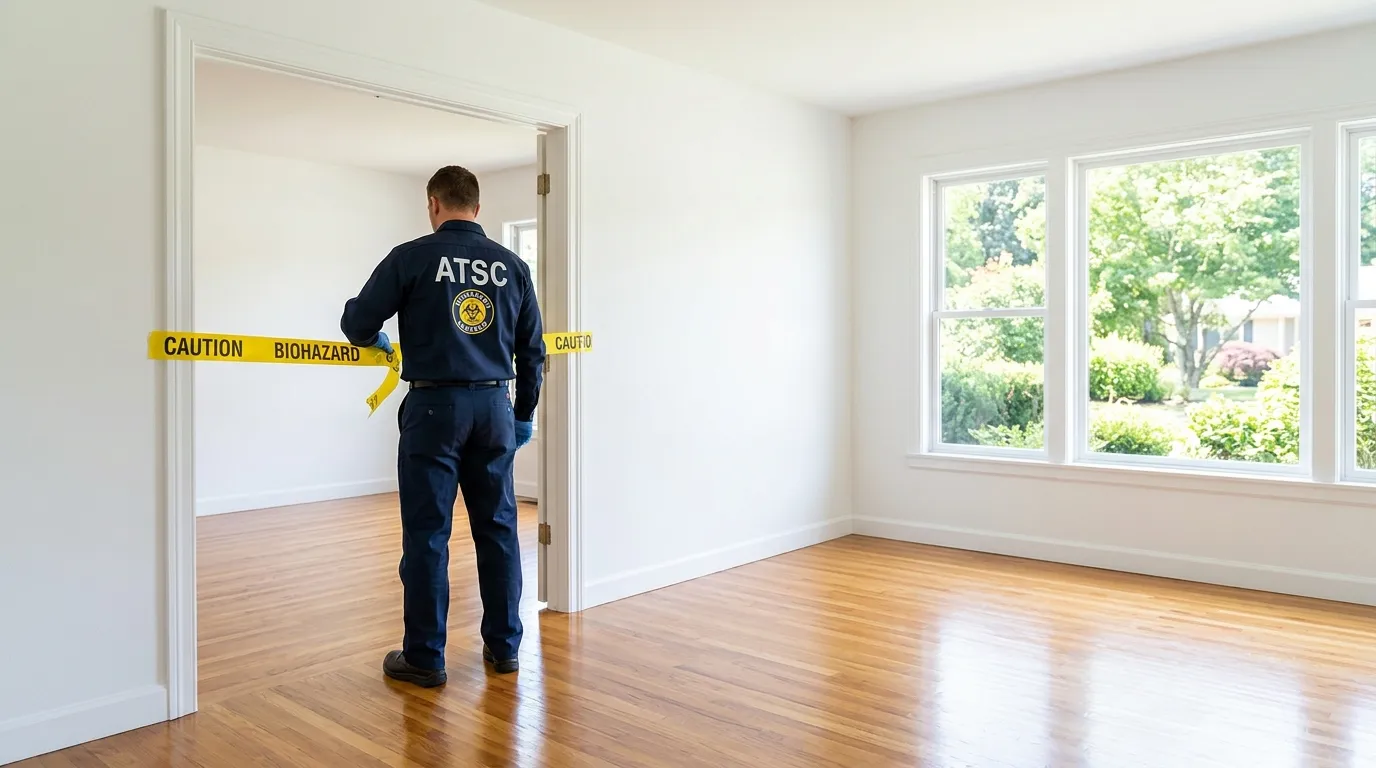 Certified biohazard cleanup crew performing Crime Scene Cleanup in Hutto